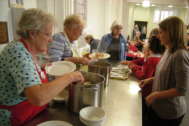 Reepham Messy Church meal